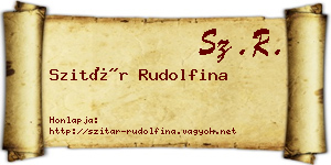 Szitár Rudolfina névjegykártya